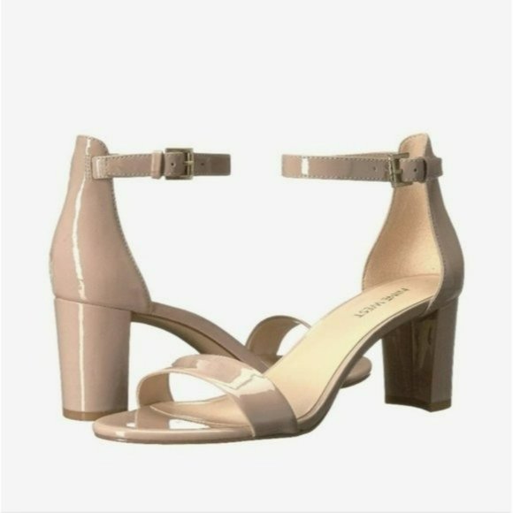 Nine West Shoes - Nine West Pruce Ankle Strap Block Heel Sandals -Natural